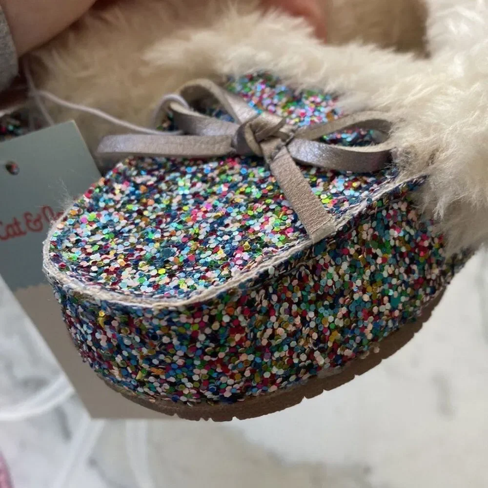 Cat & Jack glitter moccasins